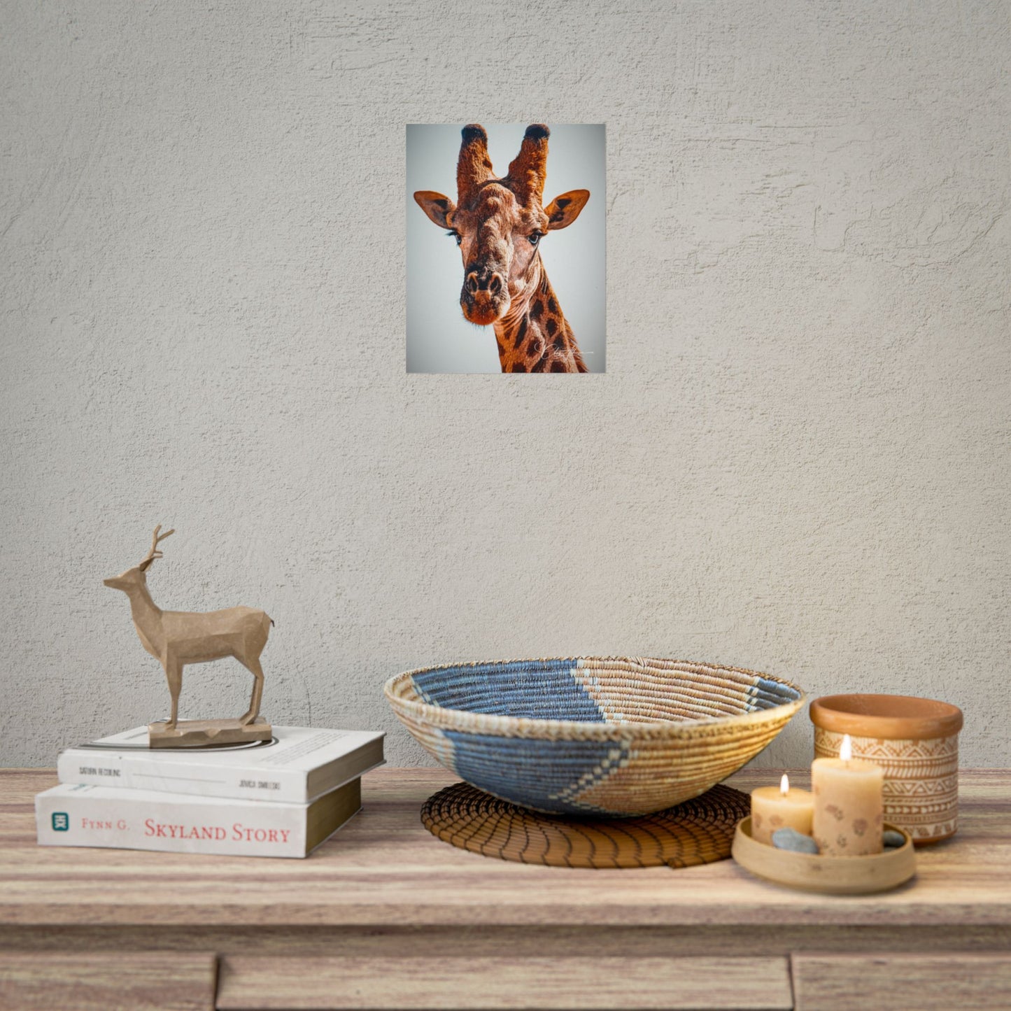 Portrait of Giraffe Poster