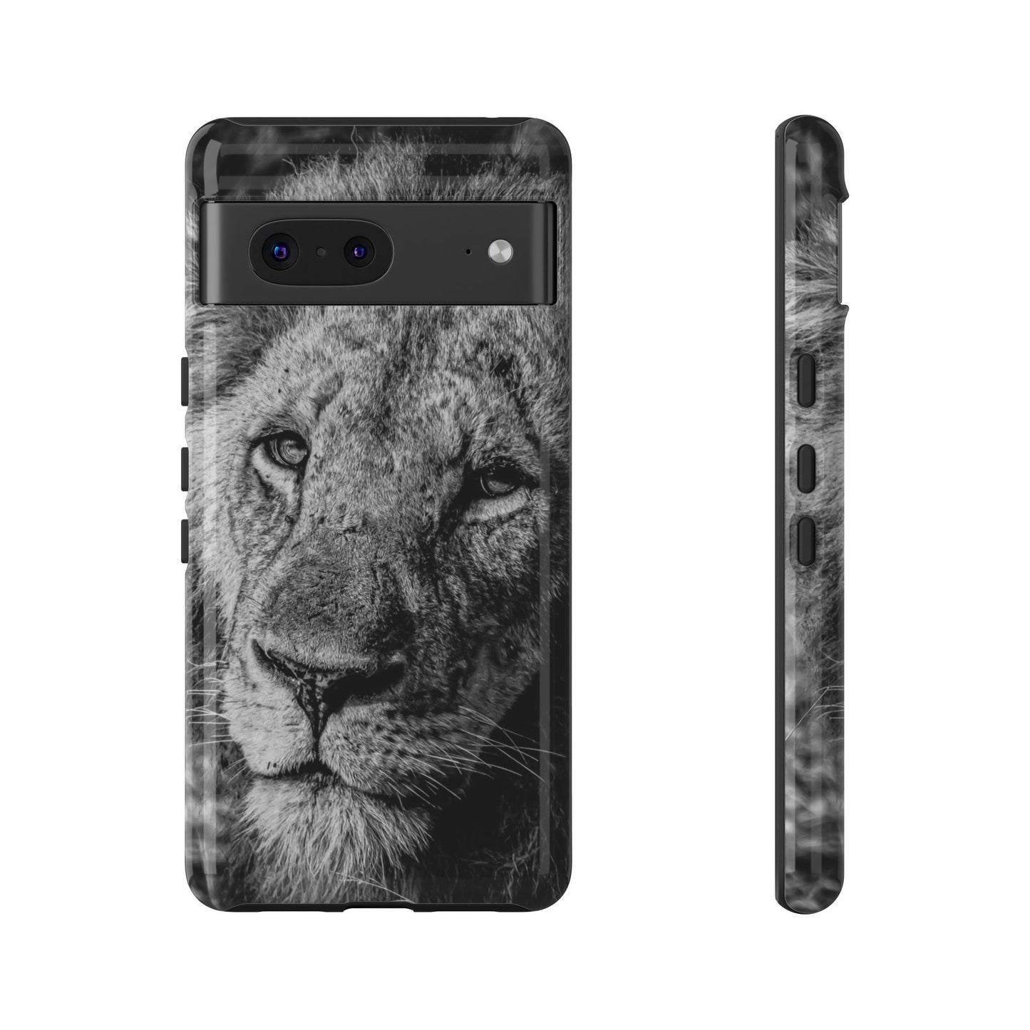 Tough Case - Old Lion B&W Google Pixel 7 Glossy