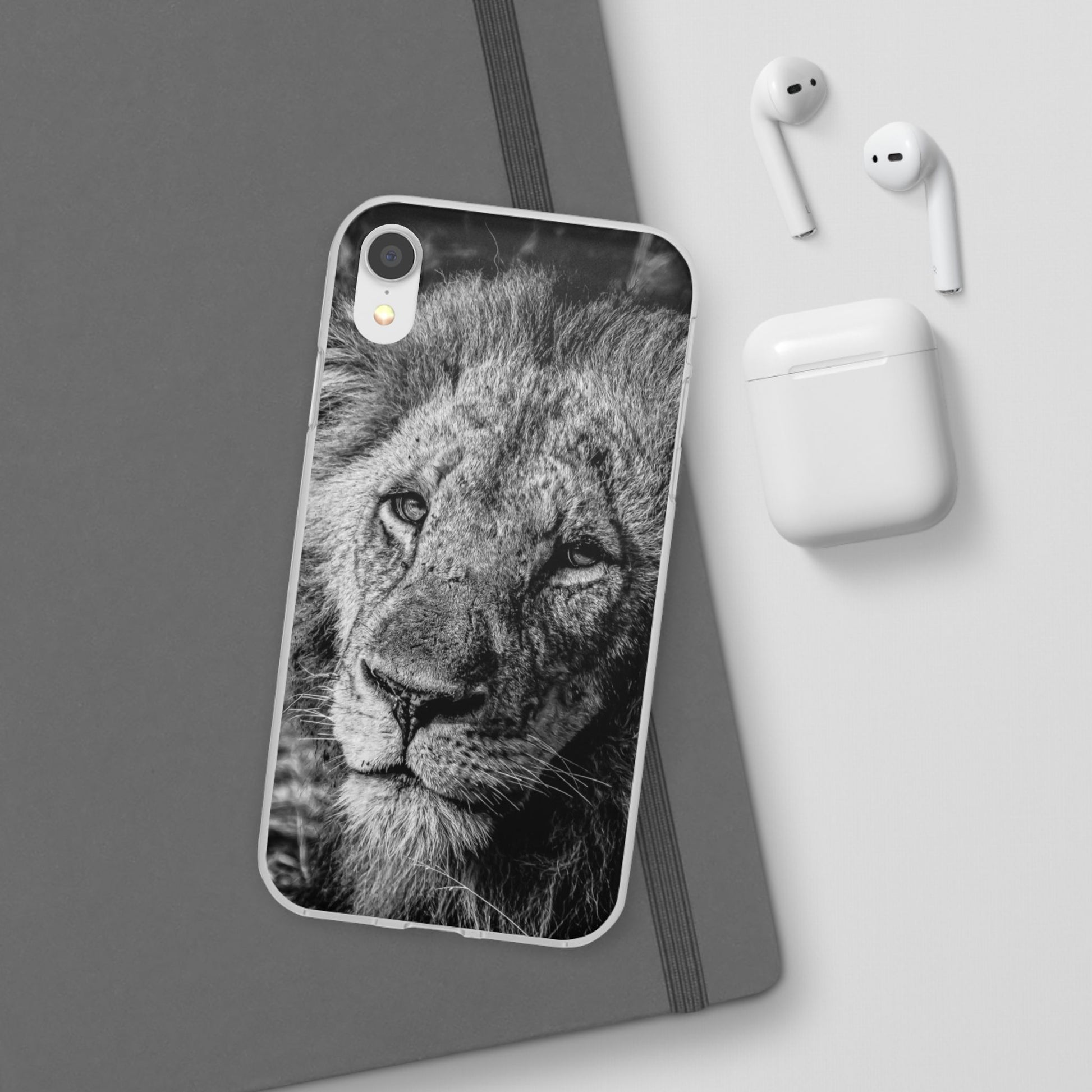 Flexible Lion Phone Cases B&W