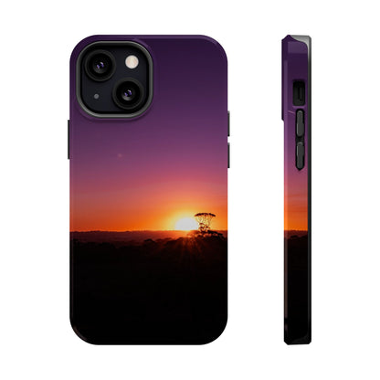 Magsafe® Compatible Tough Cases - Purple Sunset iPhone 13 Mini Glossy