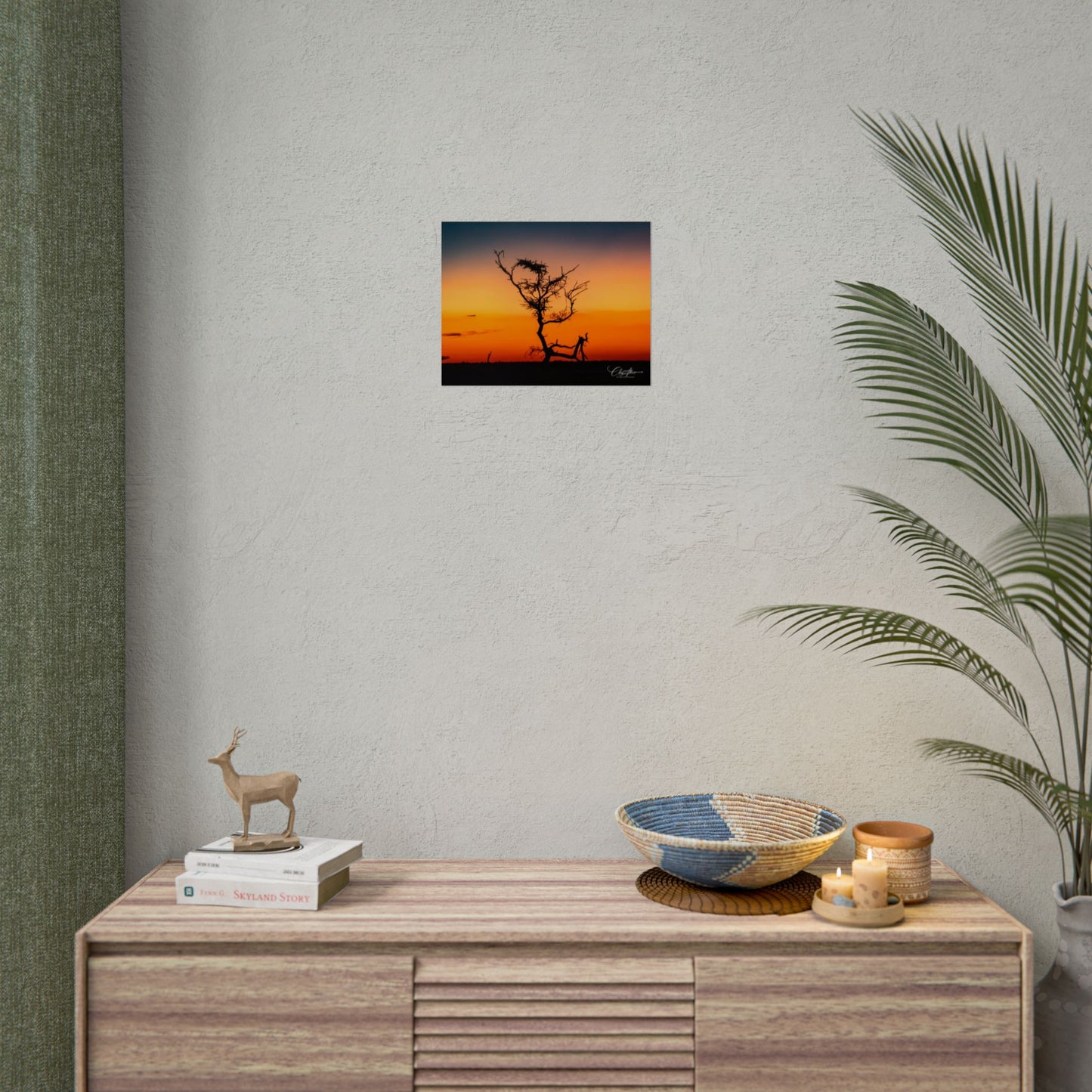 Rolled Posters - Sunset over the Kalahari 14″ x 11″ (Horizontal) Semi Glossy