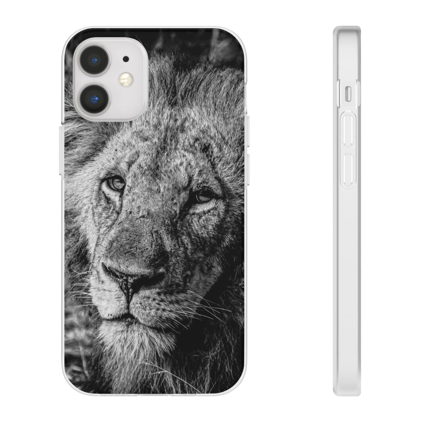 Flexible Lion Phone Cases B&W iPhone 12 Mini with gift packaging