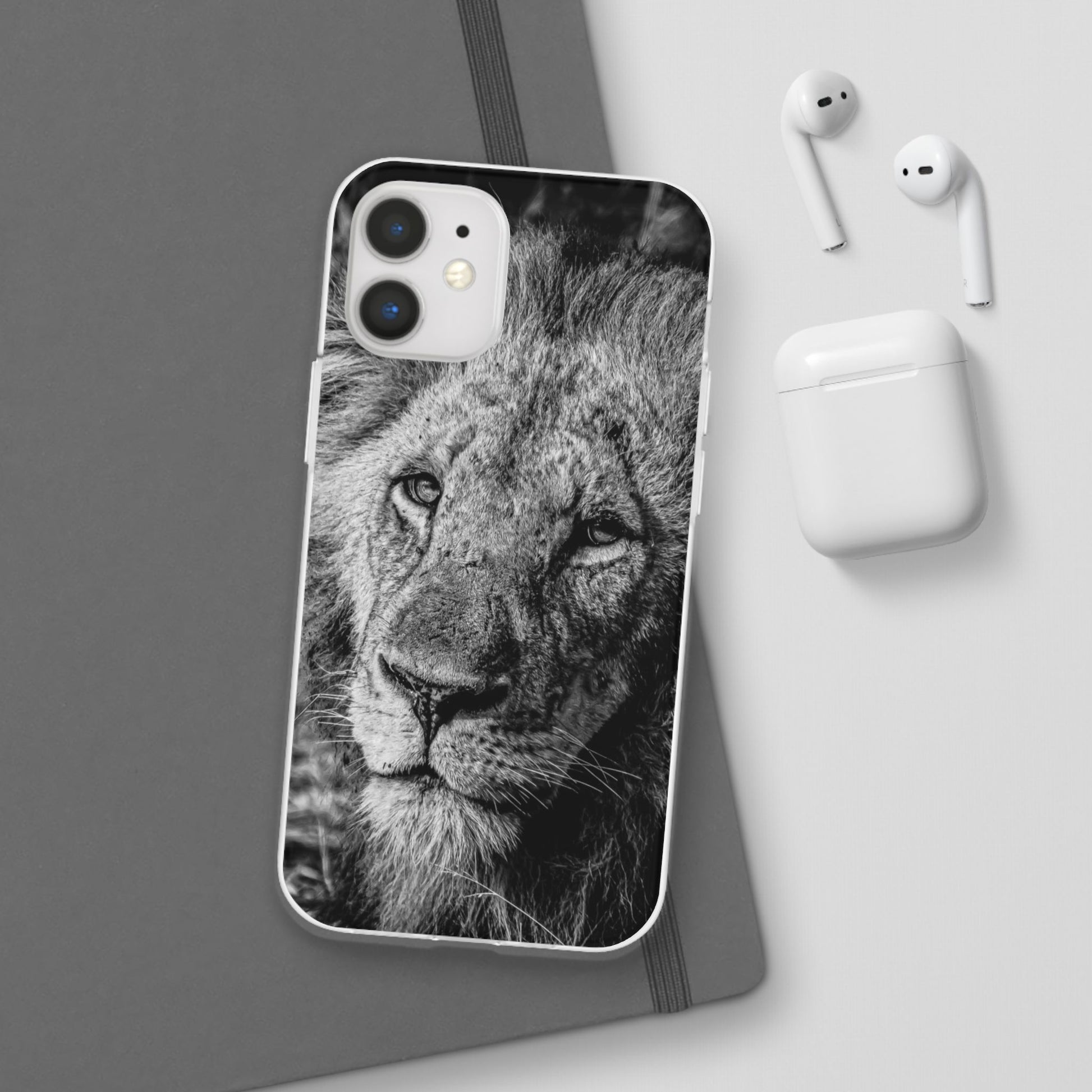 Flexible Lion Phone Cases B&W