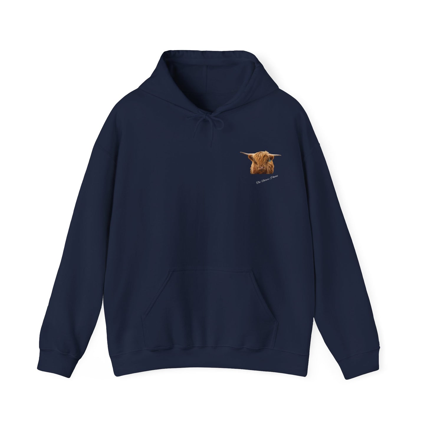 Highland Cow Hoodie Navy