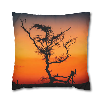 Poly Canvas Pillowcase - Sunset over the Kalahari