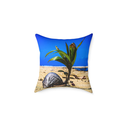 Beach Coconut Pillow 18" × 18"