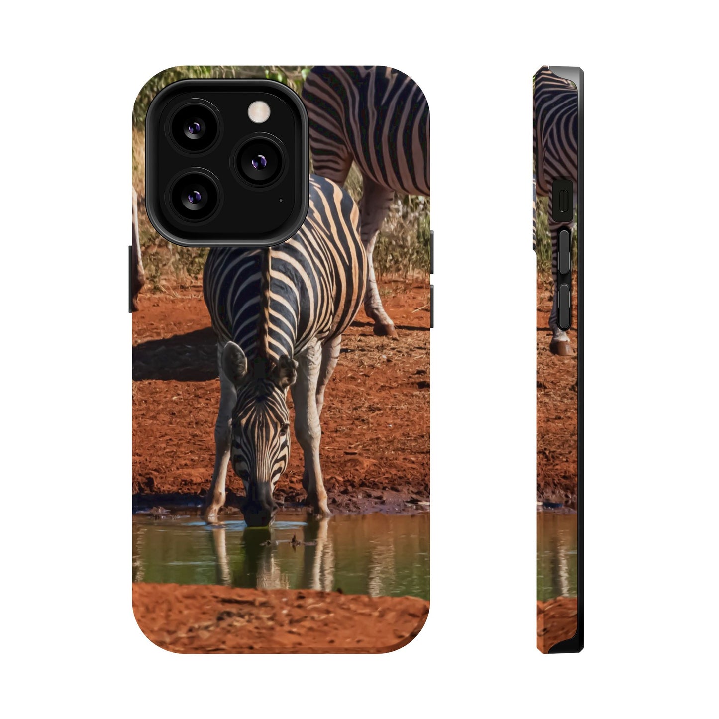 Magsafe® Compatible Tough Cases - Zebra Drinking iPhone 13 Pro Matte