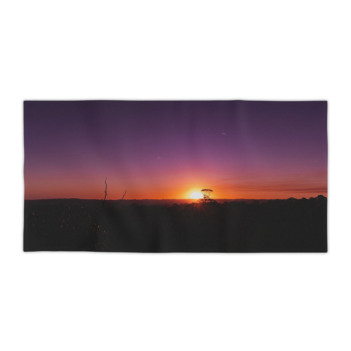 Purple Sunset Beach Towels 30" × 60"