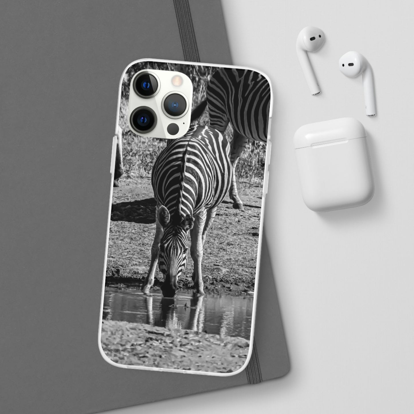 Flexible Zebra Phone Case B&W