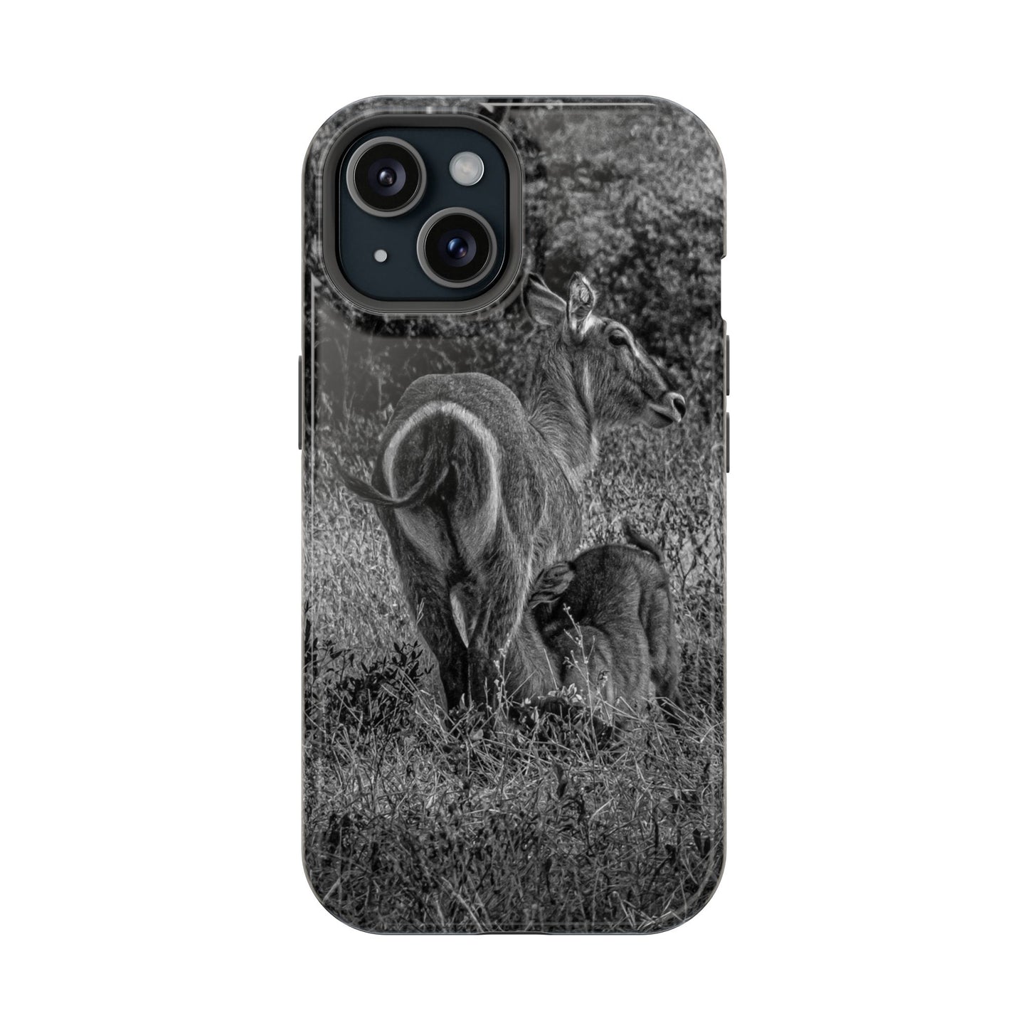 Waterbuck Baby Animal Phone Case - Magsafe B&W iPhone 15 Glossy