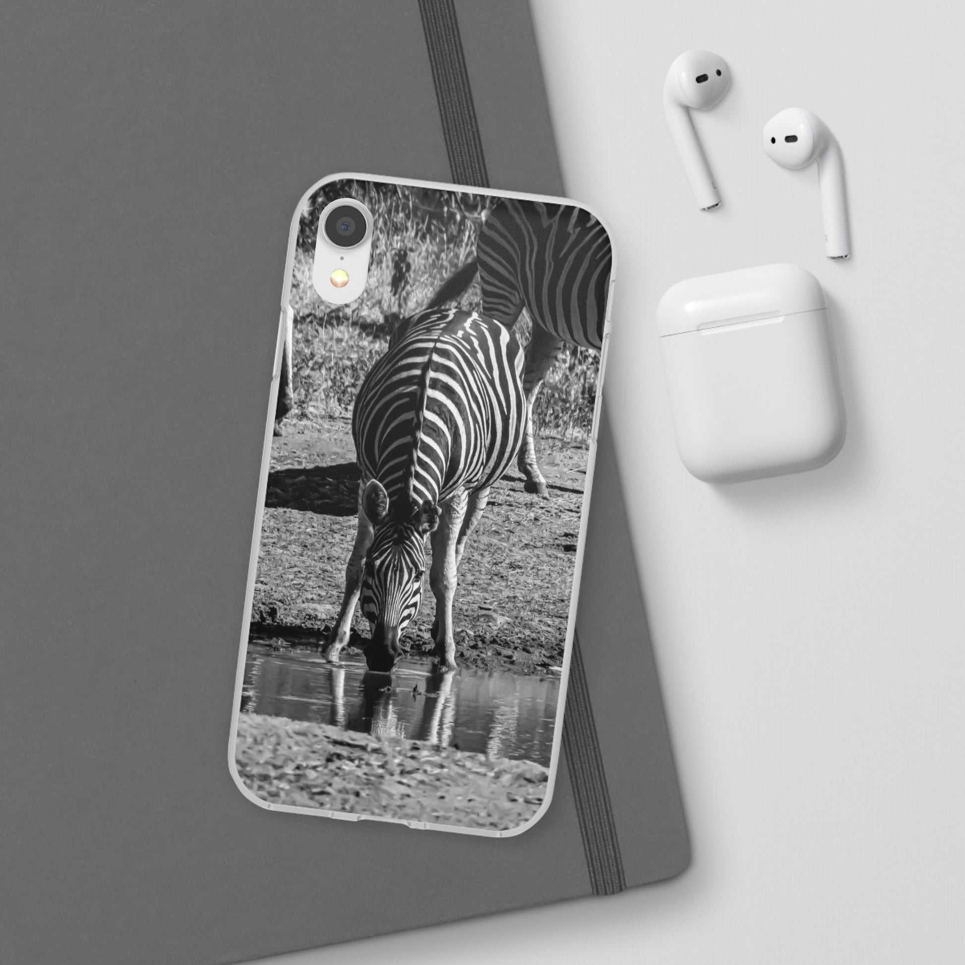 Flexible Zebra Phone Case B&W