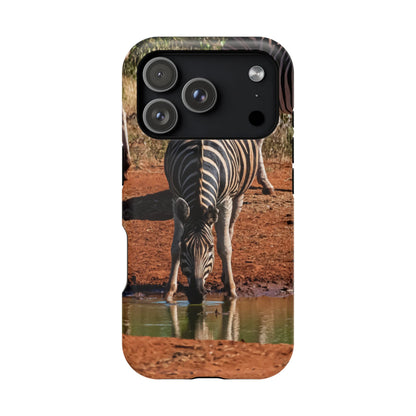 Magsafe® Compatible Tough Cases - Zebra Drinking iPhone 17 Pro Matte