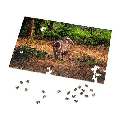 Waterbuck Photo Jigsaw Puzzle with Tin