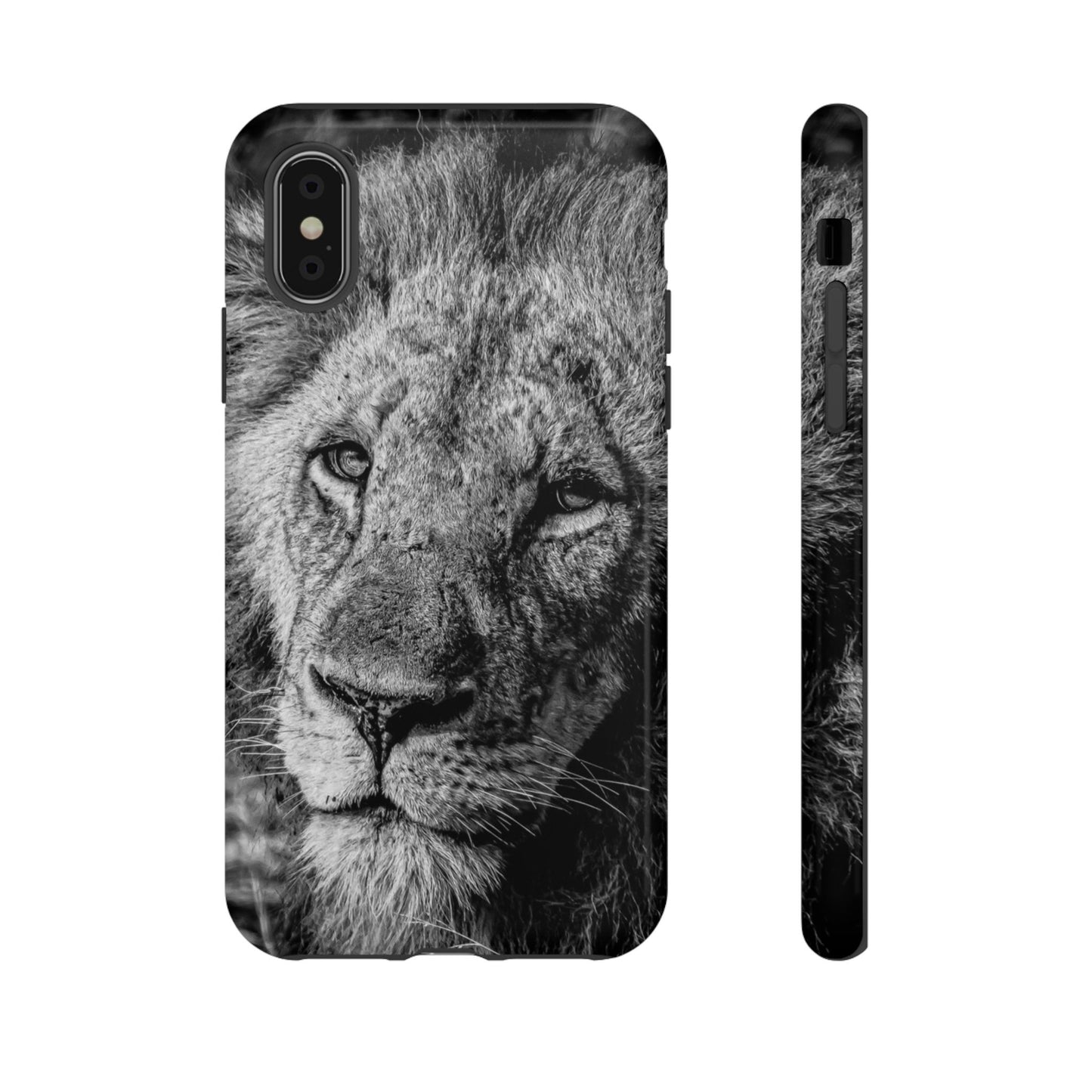 Tough Case - Old Lion B&W iPhone XS Glossy