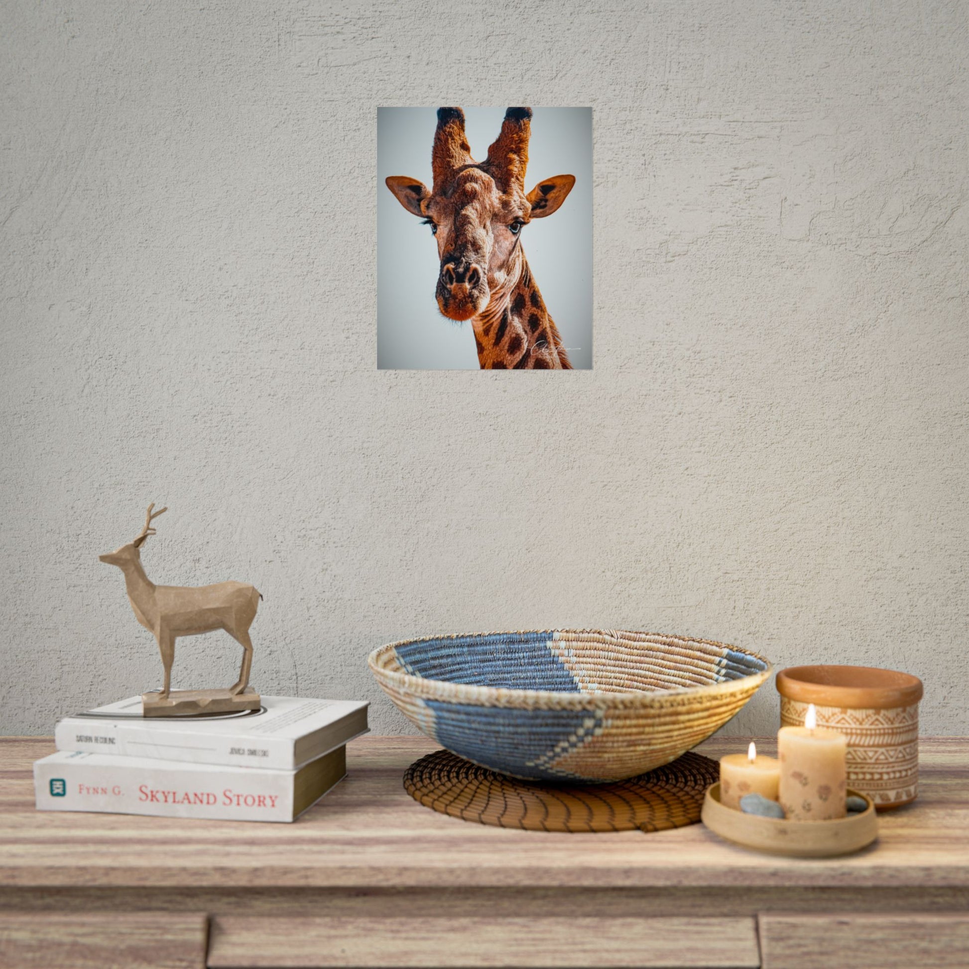 Portrait of Giraffe Poster