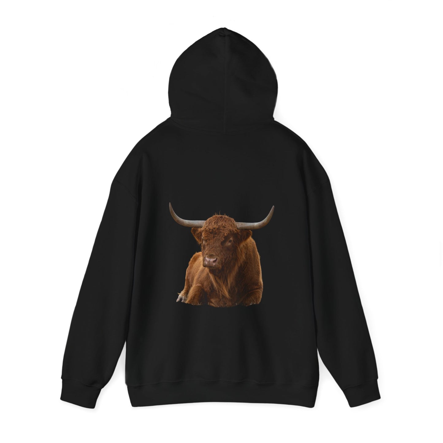 Highland Cattle Hoodie Black