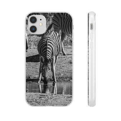 Flexible Zebra Phone Case B&W iPhone 11 with gift packaging