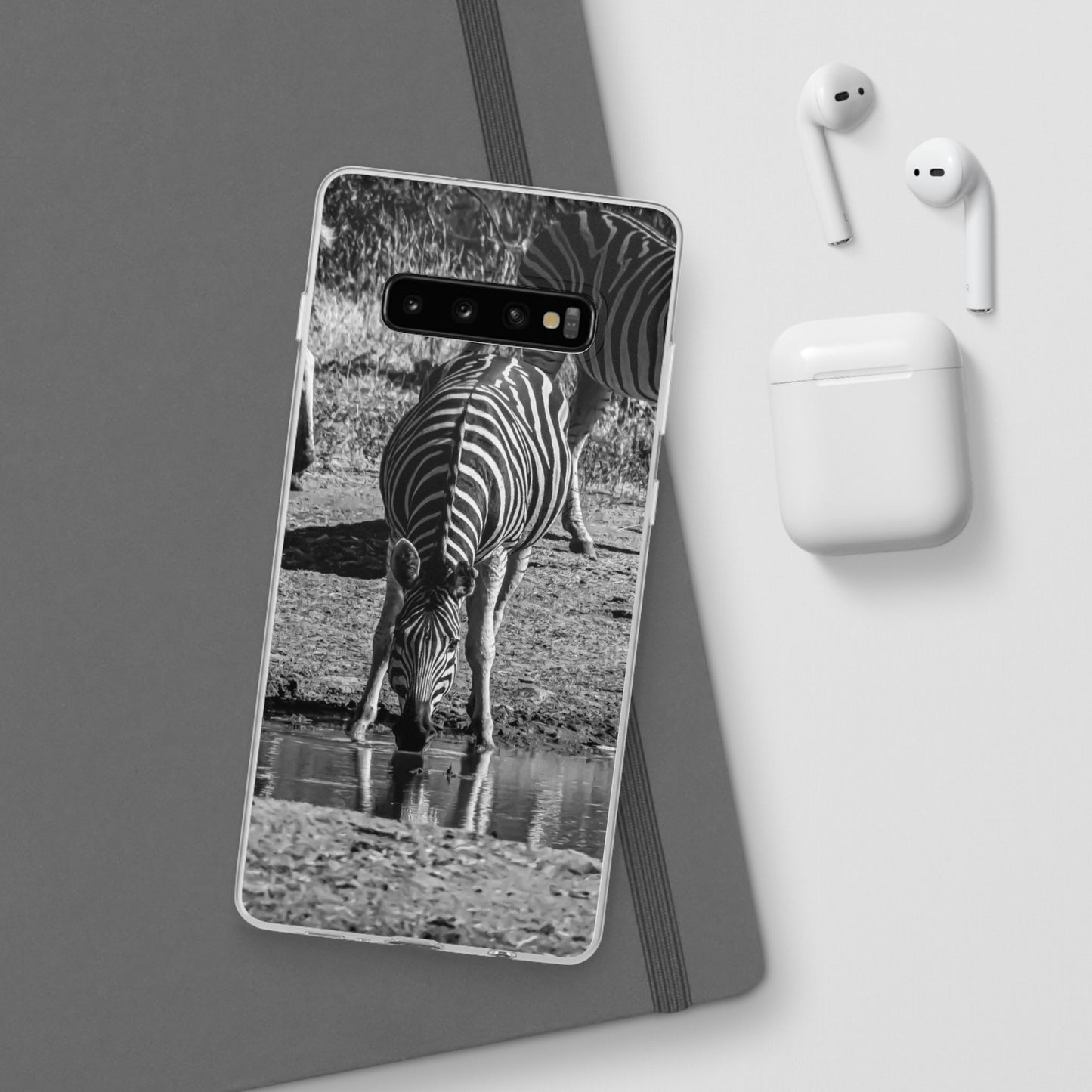 Flexible Zebra Phone Case B&W