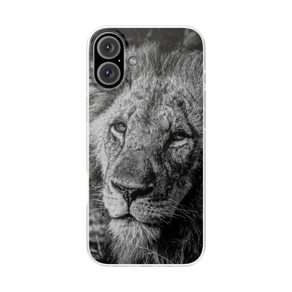 Flexible Lion Phone Cases B&W iPhone 16 Plus