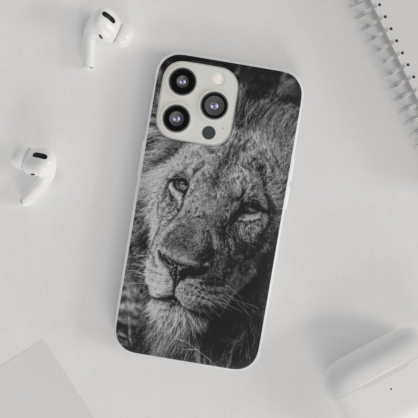 Flexible Lion Phone Cases B&W