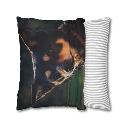 Poly Canvas Pillowcase - Saba the Kelpie