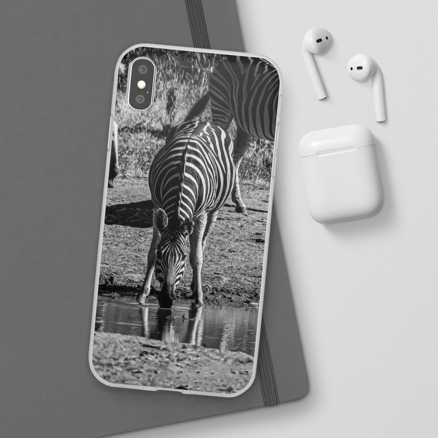 Flexible Zebra Phone Case B&W