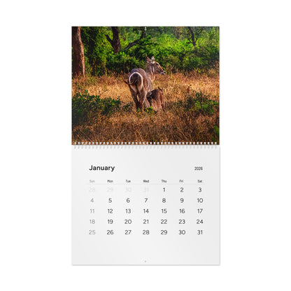 2026 Nature Wildlife Wall Calendar 13.7" x 11" Matte