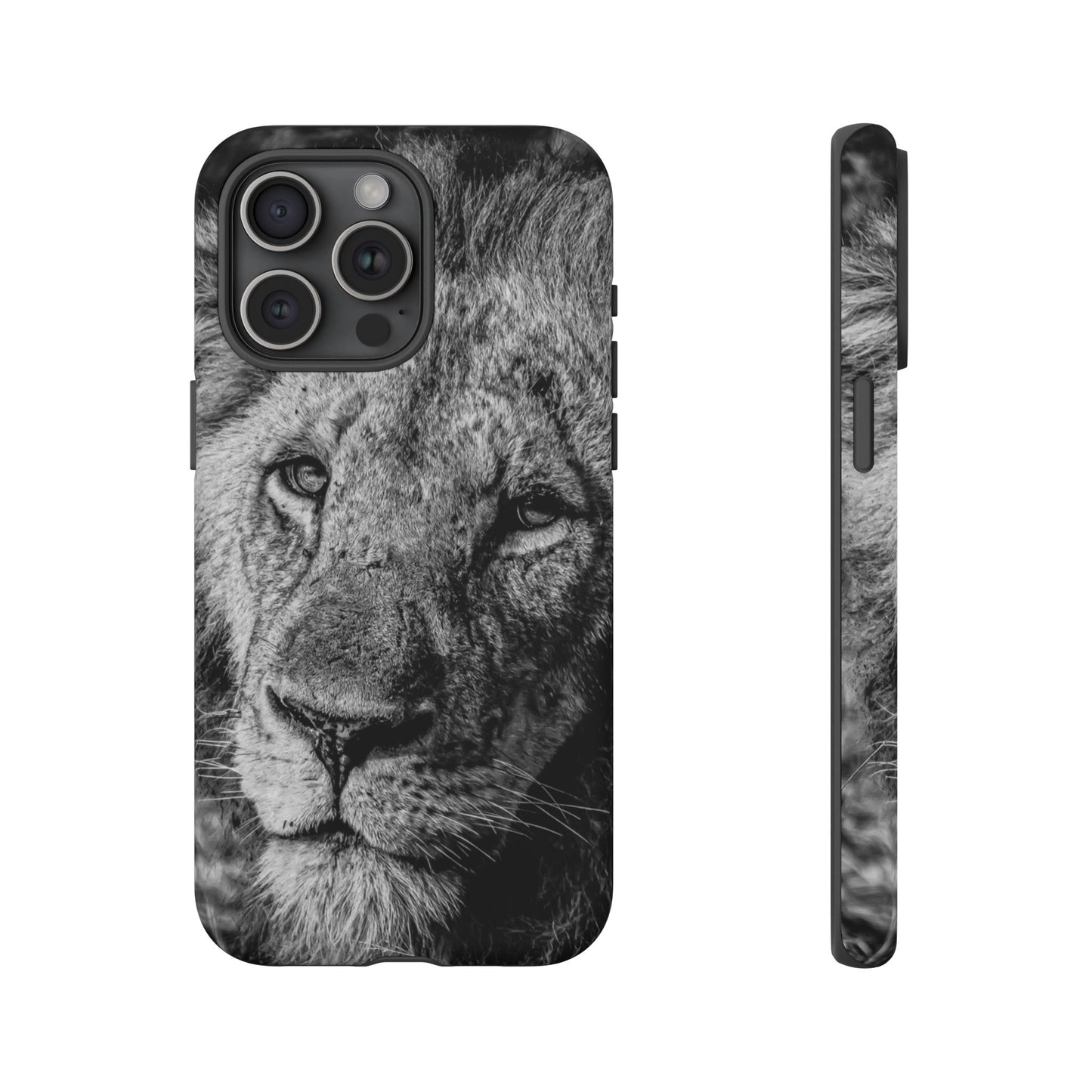 Tough Case - Old Lion B&W iPhone 15 Pro Max Matte