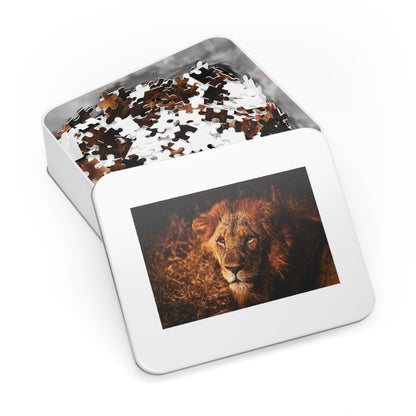 Majestic Old Lion Jigsaw Puzzle with Tin 30" × 20" (1000 pcs)