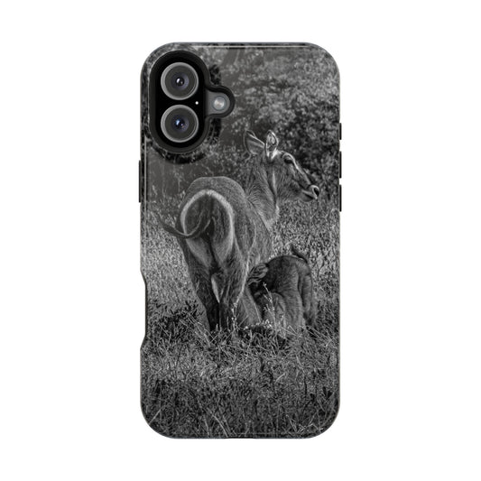 Waterbuck Baby Animal Phone Case - Magsafe B&W iPhone 16 Plus Glossy