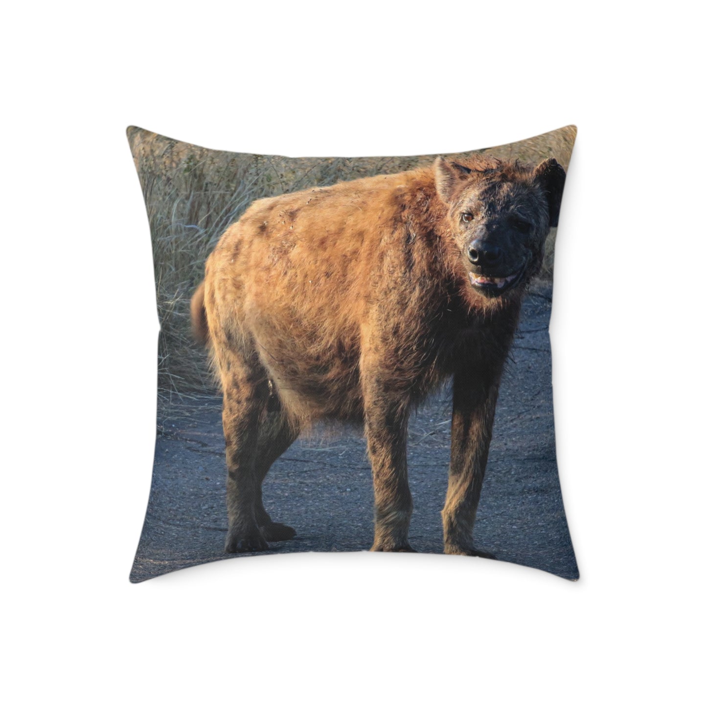 Spotted Hyena Pillow 24" × 24"