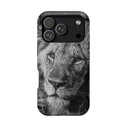 Magsafe® Compatible Tough Cases - Old Lion B&W iPhone 17 Pro Matte
