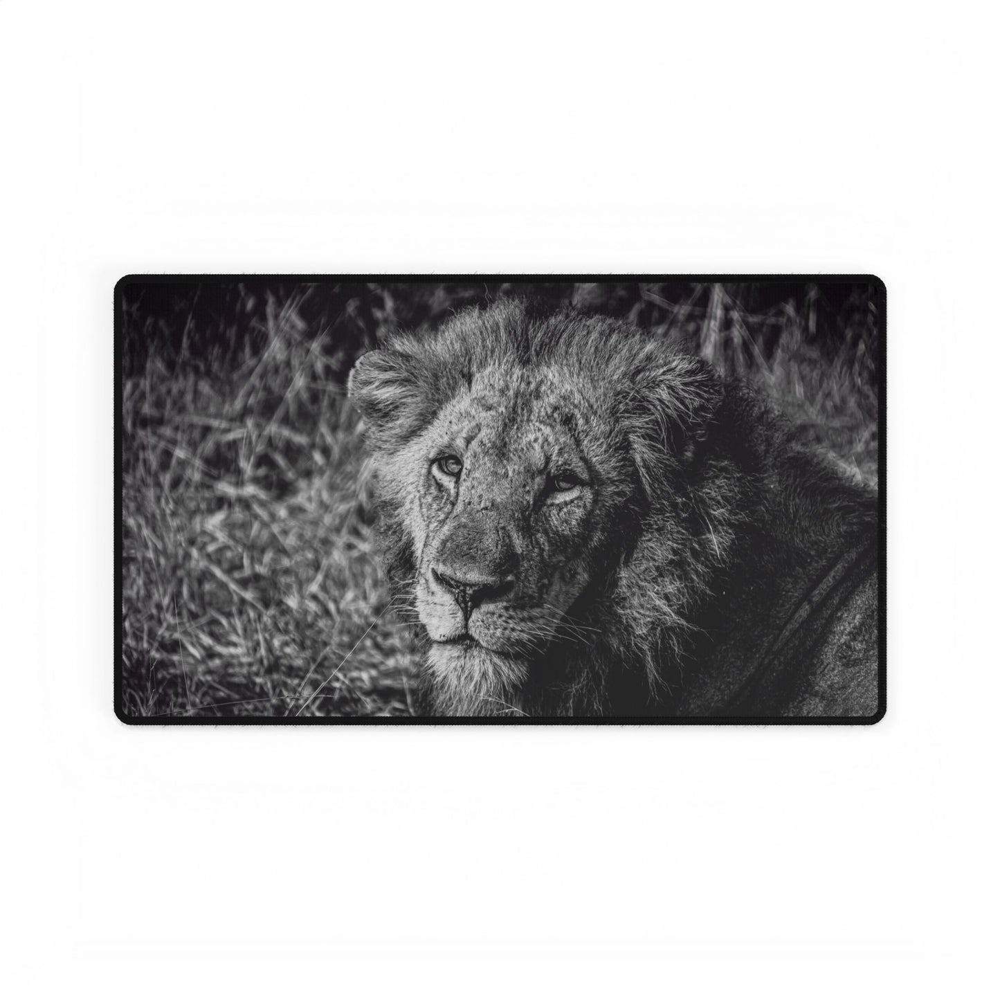 Majestic Old Lion Desk Mats B&W 23.6" × 13.8"