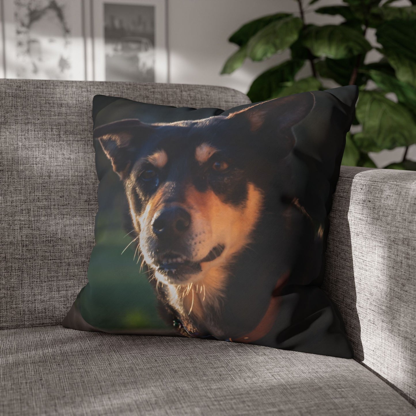 Poly Canvas Pillowcase - Saba the Kelpie