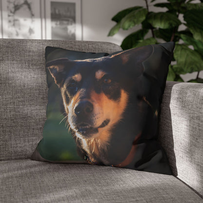 Poly Canvas Pillowcase - Saba the Kelpie