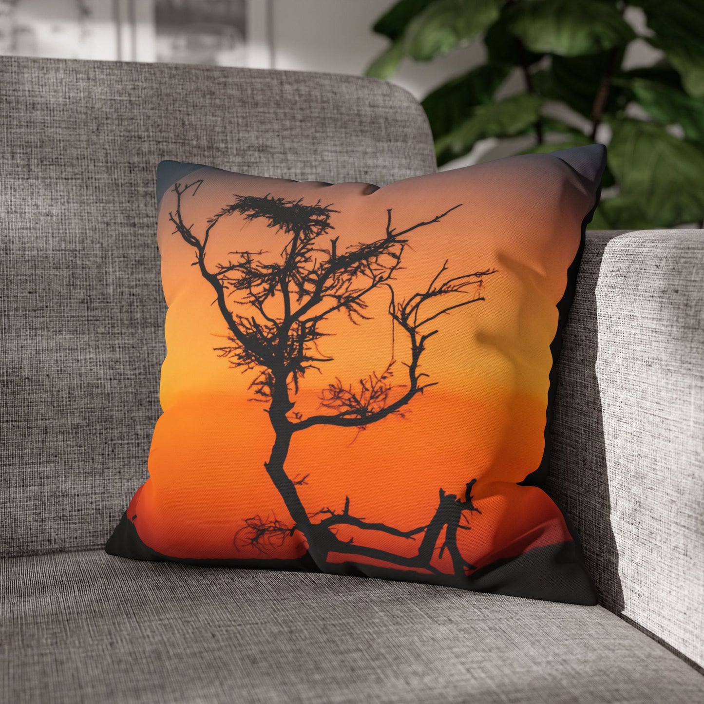 Poly Canvas Pillowcase - Sunset over the Kalahari