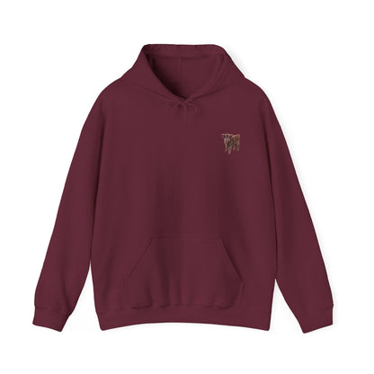 Highland Calf Hoodie Maroon