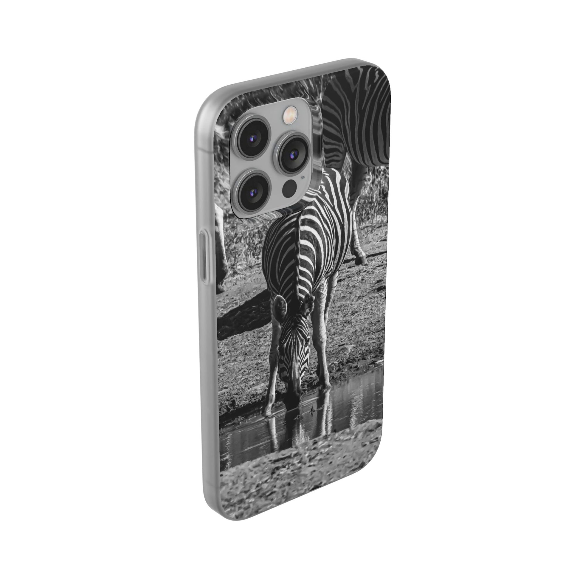 Flexible Zebra Phone Case B&W