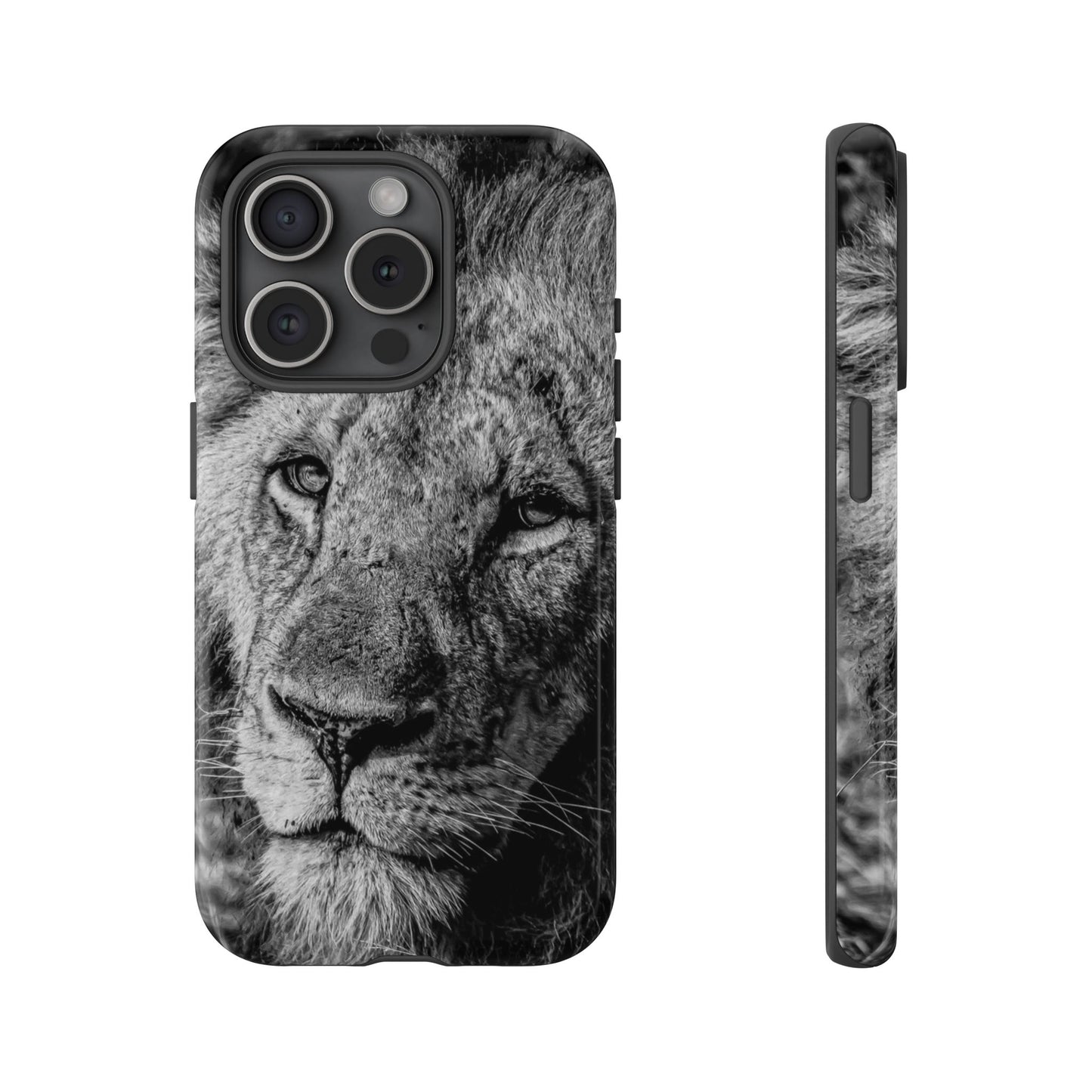 Tough Case - Old Lion B&W iPhone 15 Pro Glossy