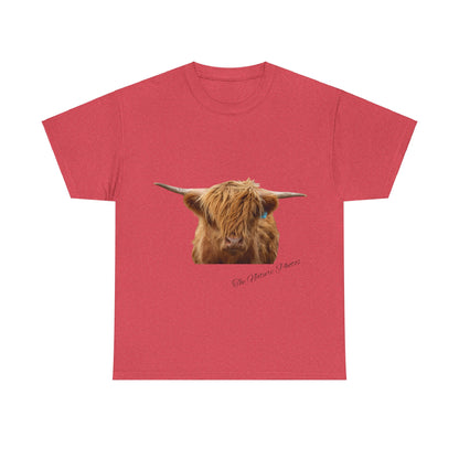 Highland Cow Tee Heather Red