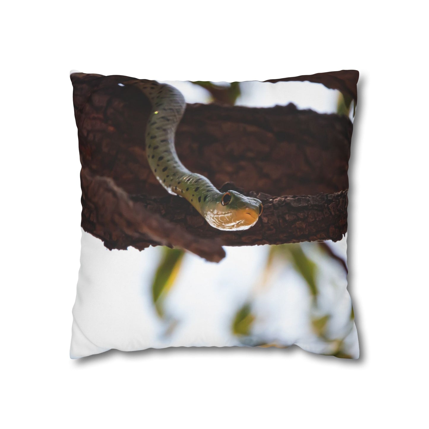 Poly Canvas Pillowcase - Spotted Bush Snake