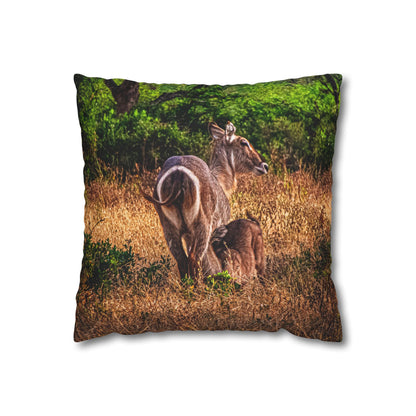 Waterbuck Baby Animal Pillowcase 16" × 16"