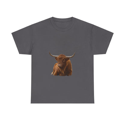 Highland Cattle Tee Charcoal