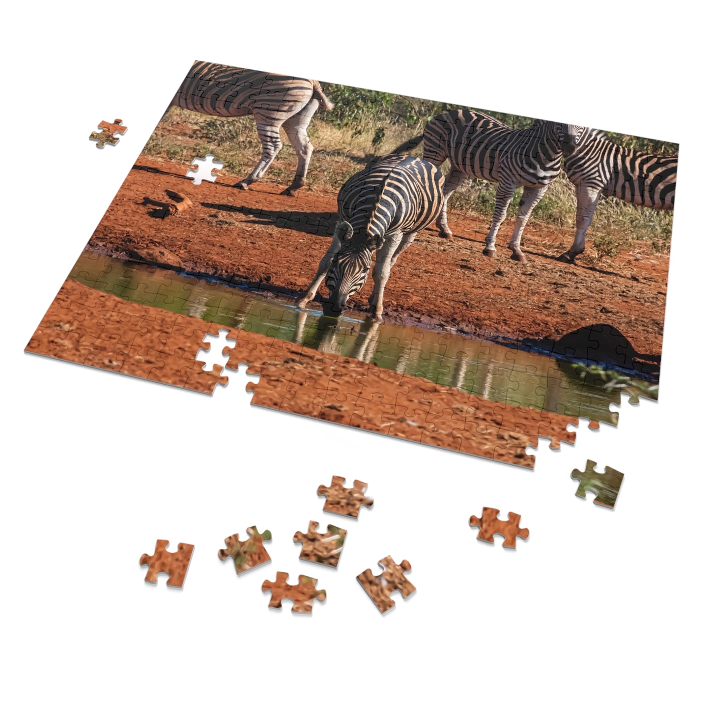 Jigsaw Puzzle (30, 110, 252, 500, 1000 Piece) - Zebra at Waterhole