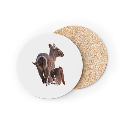 Waterbuck Baby Animal Coasters Round 3.7" x 3.7" 1pc