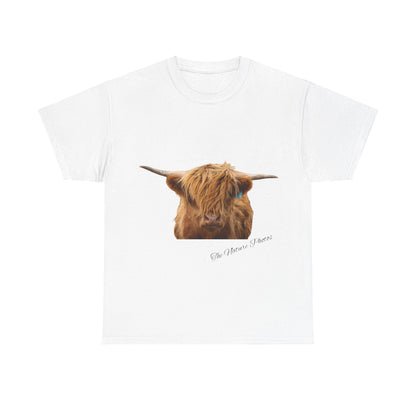 Highland Cow Tee White