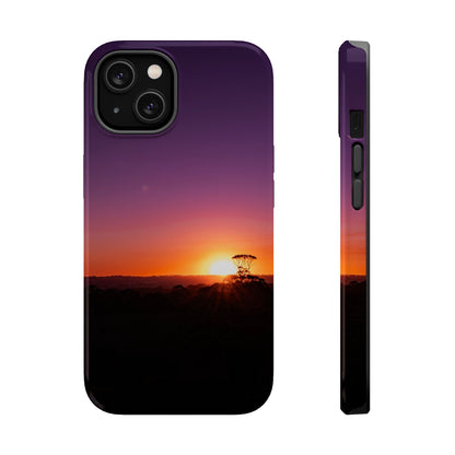 Magsafe® Compatible Tough Cases - Purple Sunset iPhone 14 Glossy