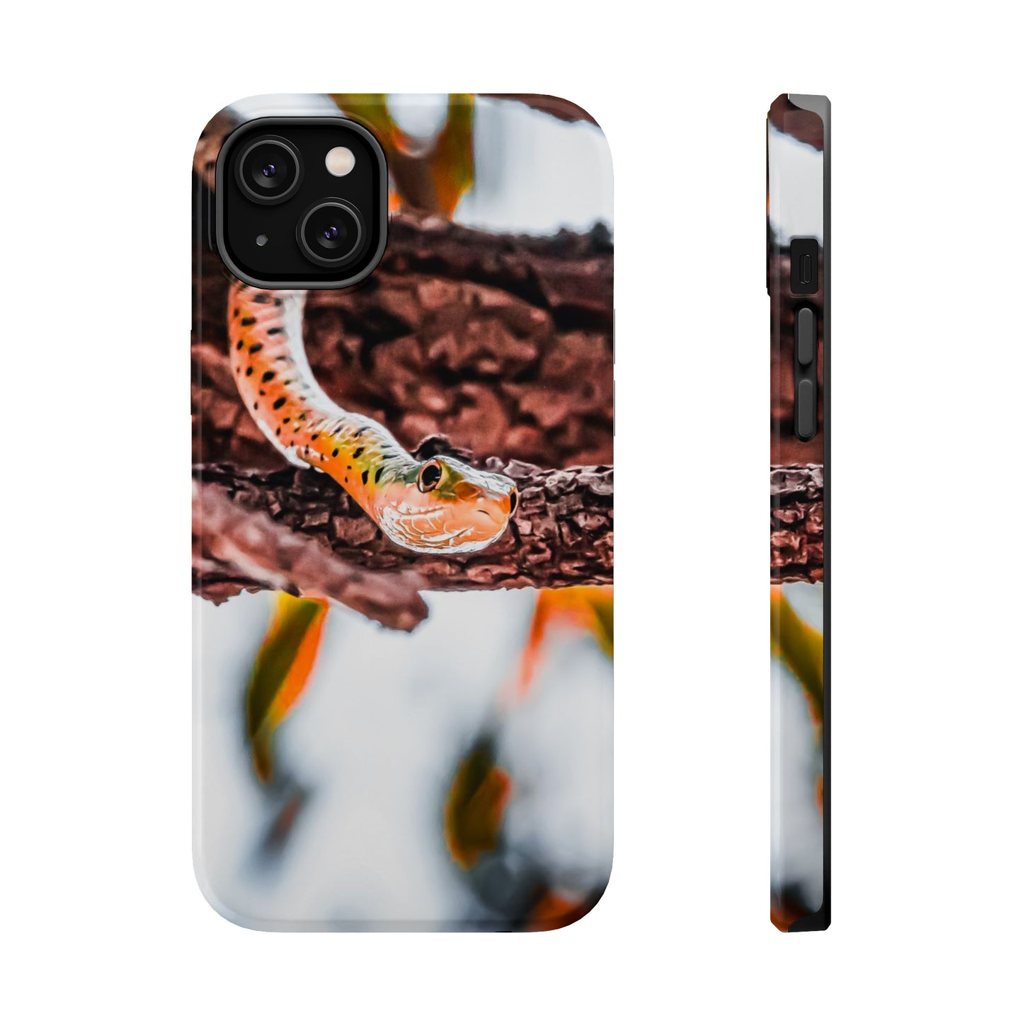 Magsafe® Compatible Tough Cases - Spotted Bush Snake iPhone 14 Plus Glossy