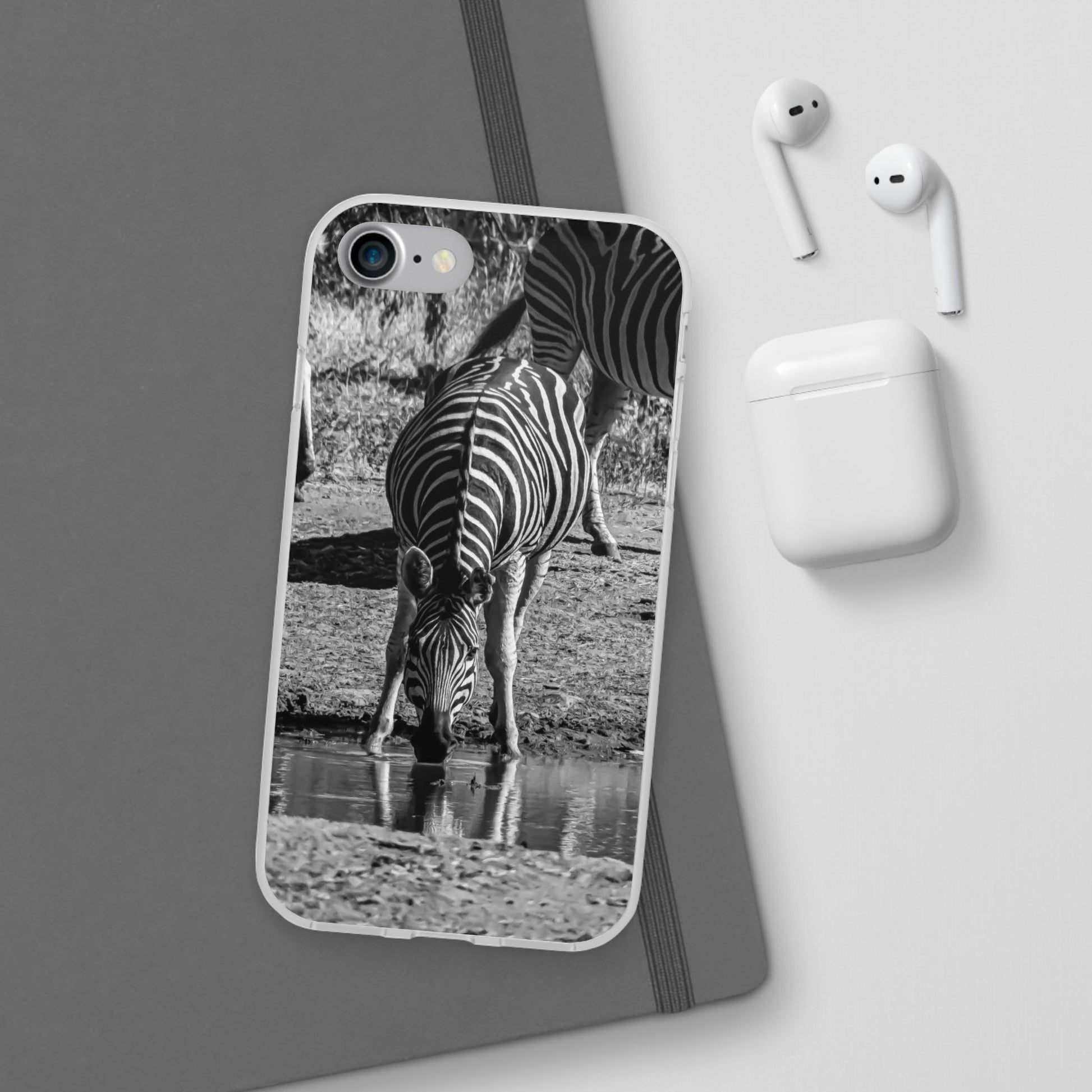 Flexible Zebra Phone Case B&W