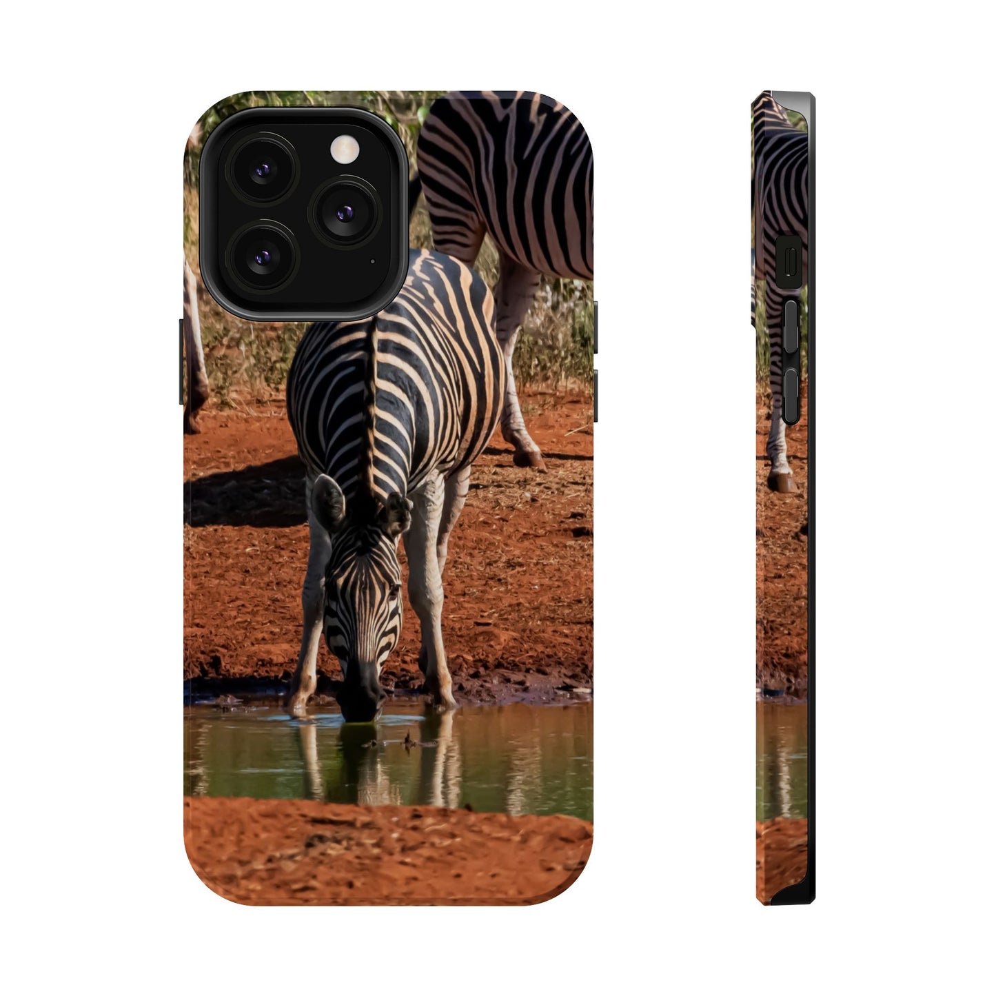 Magsafe® Compatible Tough Cases - Zebra Drinking iPhone 13 Pro Max Glossy